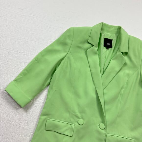 River Island Lime Green Oversized Blazer Jacket, Size 4 - Picture 2 of 7